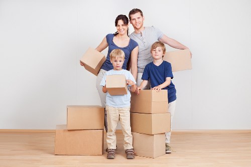 Moving boxes arranged for a smooth Highgate removals day